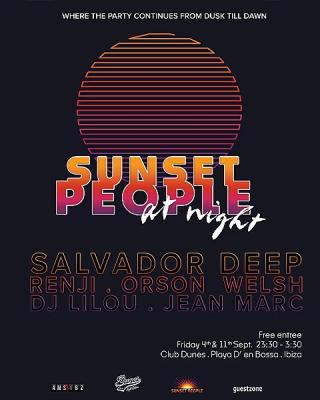 Sunset People At Night
